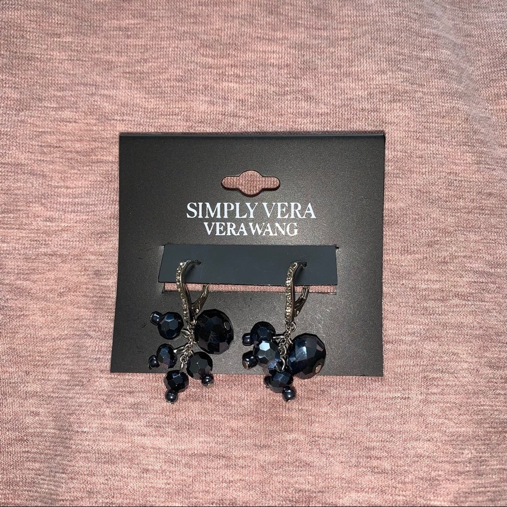 SIMPLY VERA VERA WANG BLUE DANGLY EARRINGS